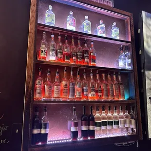 Wall of drinks