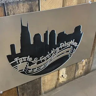 A metal sign