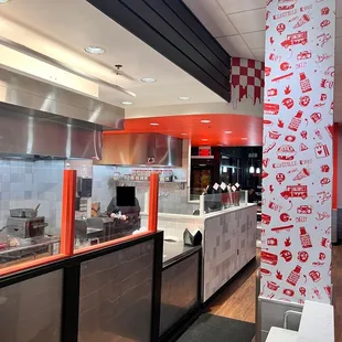 the kitchen of a restaurant