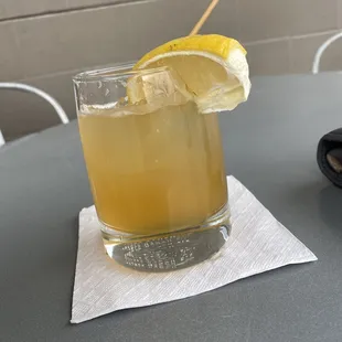 Apple cider whiskey sour
