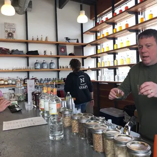 Having a tasting of all 6 of their spirits!