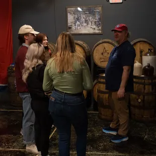 Joe leading a tour in the Tennessee Legend Distillery