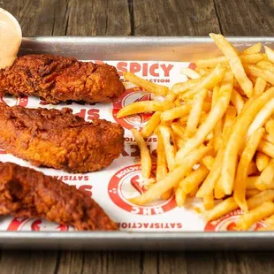 fried chicken and french fries