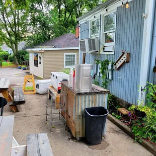 July 2021: Front Pic 3 of 6. The coolers are filled w/ ice to prepare for outside guests