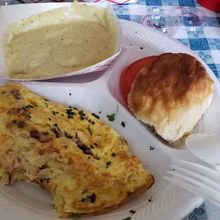 Pimiento Cheese and Bacon Omelet