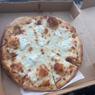 Ricotta cheese pizza