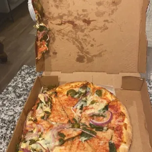 a pizza in a box