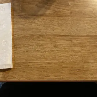 Unfortunately this bare table is what I looked at most of the night.