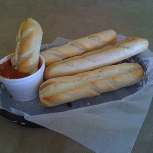 The breadsticks at Nashville Pizza Company