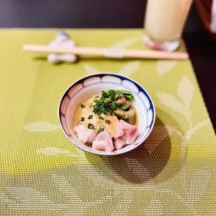 Saké-steamed golden tile fish