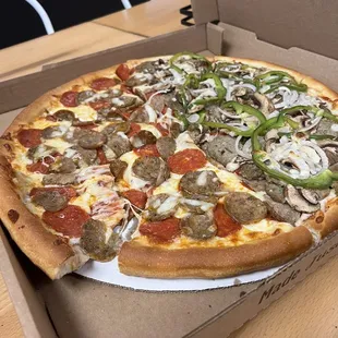 a pizza in a box