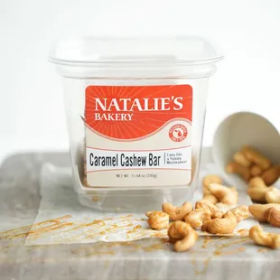 Introducing Cashew Snack Bars! 
Natalie's Bakery is excited to offer our new Cashew Snack Bars! Perfectly crafted.