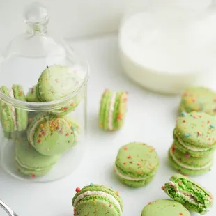 Introducing Fruity Pebble French Macarons! 

At Natalie's Bakery, we're always mixing up something special.