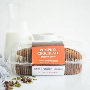 Pumpkin Chocolate Chip Dessert Bread! 
Natalie's Bakery is excited to bring you the warm, comforting flavors of fall