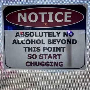 a sign on a door