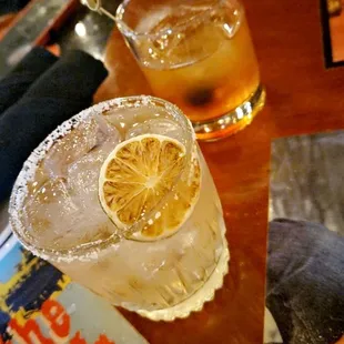 two cocktails and a book