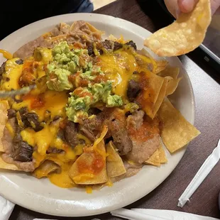 a plate of nachos