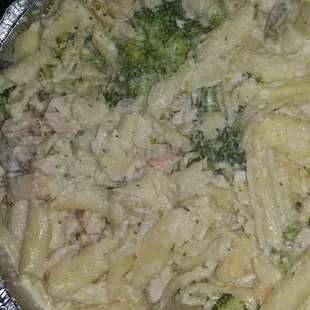 The pasta can&apos;t even hold together. The most disgusting alfredo dish I&apos;ve ever seen not good enough for the rats living there.