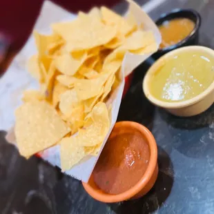 Complimentary chips and salsa