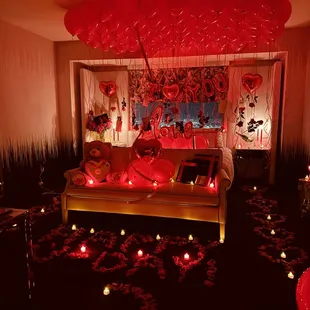 Valentine&apos;s Day Room Setup