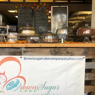 An assortment of desserts to look at while waiting for your food