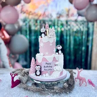 Winter wonderland themed cake