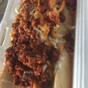 Are famous cheesy choridog is waiting for you
