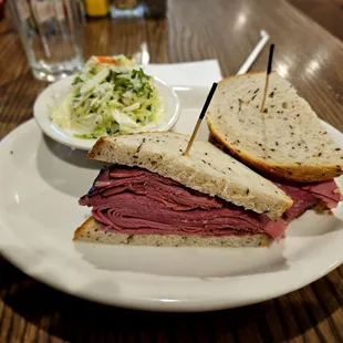 Pastrami Sandwich with Cole Slaw