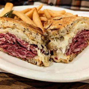 The Reuben and fries. Nate and Al&apos;s