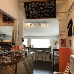 Inside really clean and nice sandwich menu