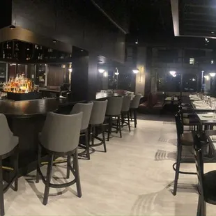 a view of the dining area