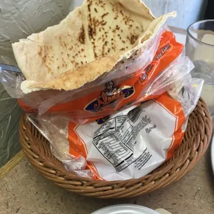 Dishes came with aladdins pita