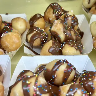 Chocolate covered donut holes
