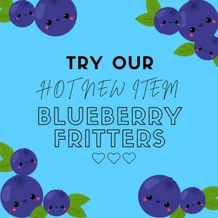 Now serving Blueberry Fritters!