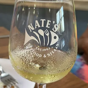 Wine in a non air conditioned restaurant.