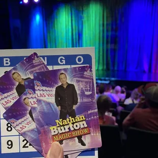 Cards given to you prior to showtime. Used for audience participation magic.