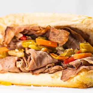 Nathan&apos;s Classic Chicago Italian Beef Sandwich.