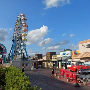  ferris wheel in the background