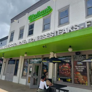 he outside of a restaurant