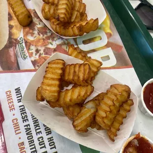 Burnt fries or bad oil had a bad after taste