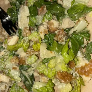 Crsipy Chicken Caesar Salad