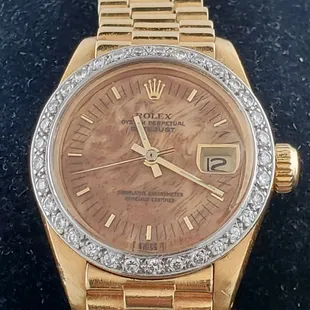 Ladies Rolex Presidential Birch Burlwood