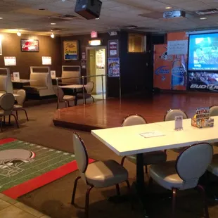 a view of the dining area