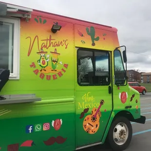 a colorful food truck