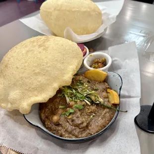 a plate of food on a table