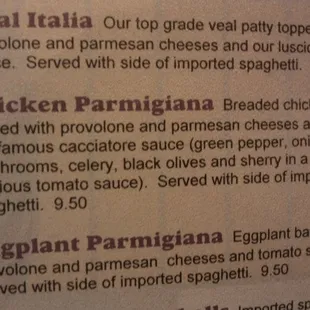 a menu for a restaurant