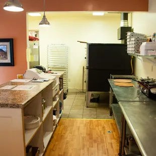 the kitchen