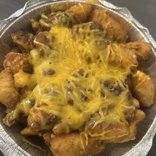 Chili cheese poutine during Chili Week