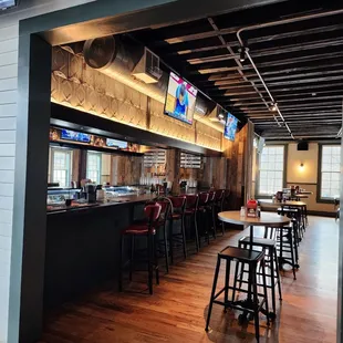 a view of a sports bar