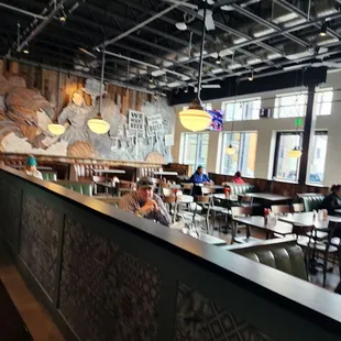 the interior of a restaurant